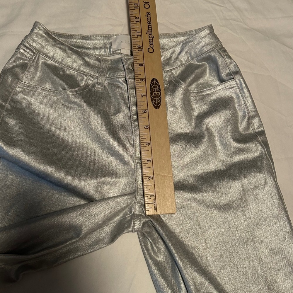 EVERY Silver Metallic High Rise Wide Leg Pants Women's Size‎ 0 - Picture 11 of 13